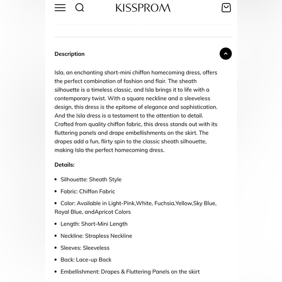 Isla Sheath Homecoming Dress - Picture 2 of 4